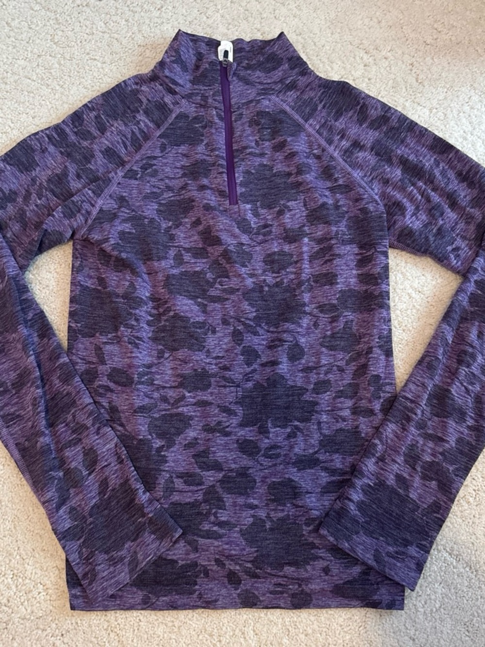 Athleta Purple Quarter-Zip Active Top